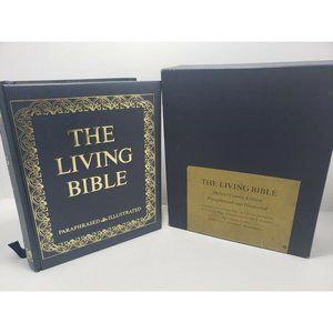 The Living Bible Deluxe Family Edition Original Box 1973 Excellent Condition